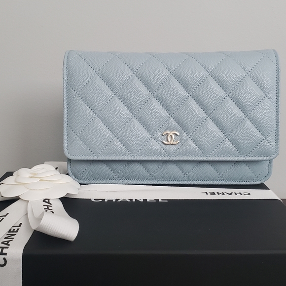 CHANEL Handbags - Chanel WOC, blue, light gold hw, caviar, BNIB